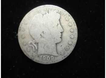 U.S. 1909 Silver Barber Half Dollar