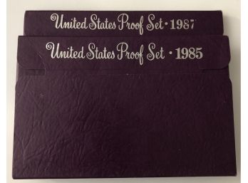 1985 S (Not Opened) And 1987 S  US Mint Proof Set In Original Envelope