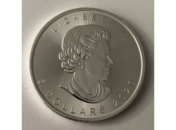 2020 Uncirculated $5 Maple Leaf 1 Oz. .9999 Fine Silver BU