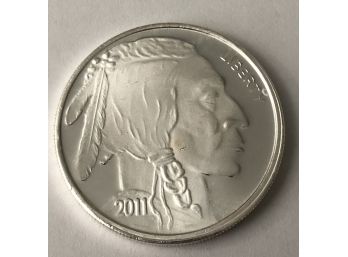 2011 Buffalo Dollar 1 Troy Ounce .999 Fine Silver Coin BU
