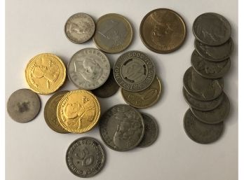 Combo Bunch Of Foreign Coins (See Description Type Coins And Dates)