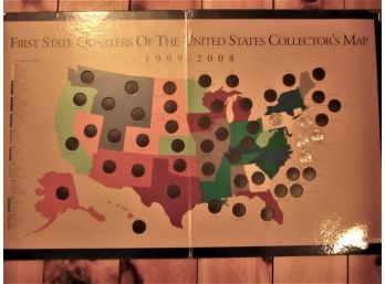 U.S. First State Quarters 1999-2008 Large Collector Folder With 5 State Quarters