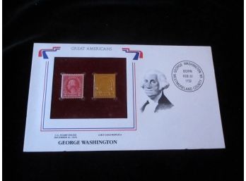 U.S. George Washington 1926 Stamp & Gold Replica