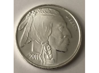 2011 US Indian/Buffalo Dollar 1 Troy Ounce .999 Fine Silver (Mint)