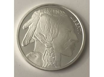 US Indian Buffalo Dollar 1 Ounce .999 Fine Silver