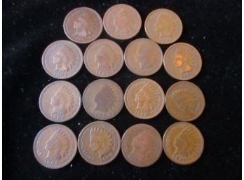 15 U.S. Indian Head Pennies