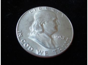 1952 U.S. Franklin Silver Half Dollar