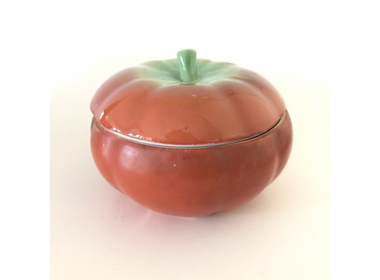 Vintage Tomato Ceramic Jar By PV Czechoslovakia