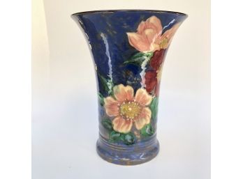 Vintage Royal Doulton England Wild Rose Trumpet Vase D2267