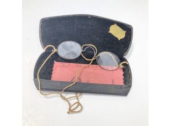 Antique Pair Of Spectacles In Original New Haven Case