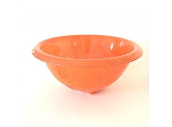 Vintage Hazel Atlas Fired On Color Orange Mixing Bowl