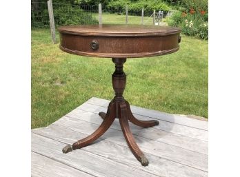 Vintage Round Wooden Table Made In Grand Rapids