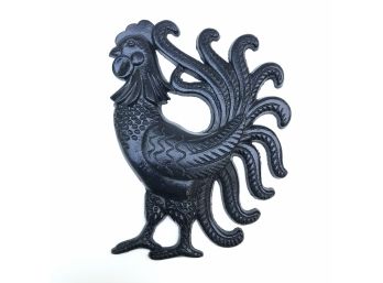 Vintage 1970s Decorama Made In Japan Cast Iron Rooster Wall Decor