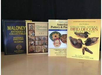 Books On Decoys, American Pottery & Porcelain, Maloneys Resource Guide, Victorian Treasures