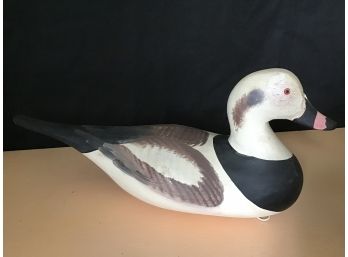 Wooden Duck Decoy #9, Handcrafted And Signed, Bob Jobes