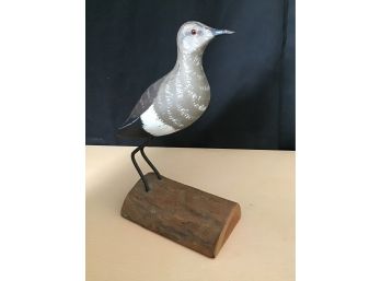 Bird Decoy On Stand, Handcrafted By Charles A Heidtman Of Guilford