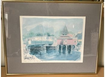 Signed And Numbered, Watercolor Of Kennebunkport, Maine 18 X 14.5