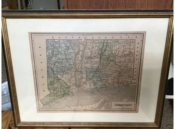 Historic Print, Map Of Connecticut