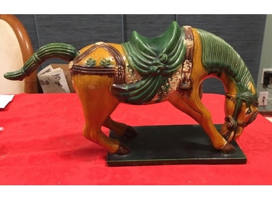Chinese Roof Tile As A Horse. Nice Chinese Roof Tile Depicting A Horse.