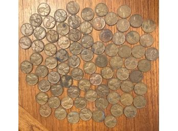 Lot Of 79 Lincoln Wheat Pennies And 2 Indian Head Pennies