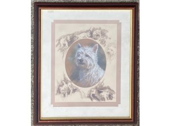 Beautiful Terrier Dog Pastel And Watercolor Paintings By Well Listed Artist Mick Causton