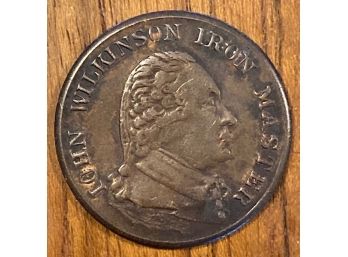British 1790 John Wilkinson Iron Master Half Penny