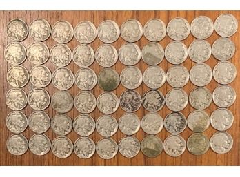 Lot Of 60 Indian Head Buffalo Nickels.