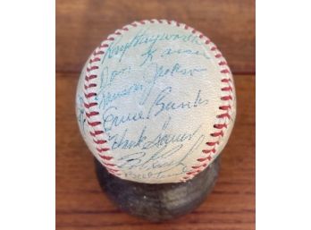 1950s Chicago Cubs Team Signed Baseball Ernie Banks, Stan Hack, Etc.
