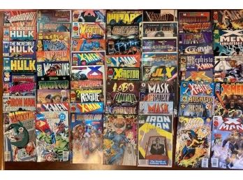 Lot Of Vintage Comic Books Hulk, Iron Man, Wolverine, X-Men Many #1 Editions.