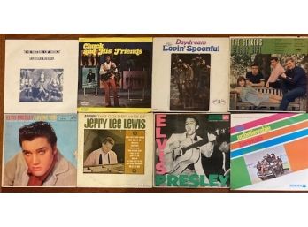 Lot Of Vintage LPs Vinyl Records, Elvis, Chuck Berry, Jerry Lee Lewis, Sisters Of Mercy, Limited. Ed. Album