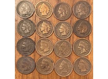 Lot Of Indian Head Pennies Dating From 1863-1906.