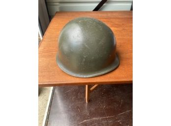 Vietnam War Era M1 Type 1 Army Combat Helmet With Original Liner And Soldiers Man Inscribed.
