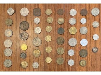 Lot Of European, Asian, And Middle East Coins.
