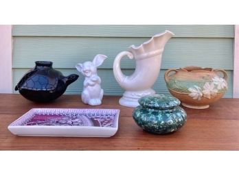 Lot Of Antique And Vintage Pottery Roseville, Rosenthal, Gerbino, Etc.