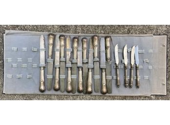 Lot Of 16 Hallmarked Sterling Silver Handled Knives.