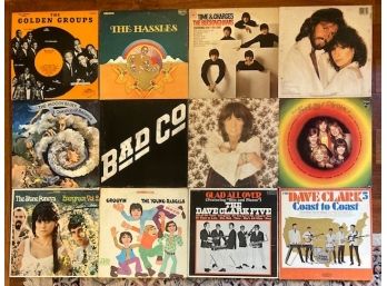Lot Of Vintage Rock Pop Vintage LPs Vinyl Records Billy Joel, Linda Ronstadt Bad Co. Etc.
