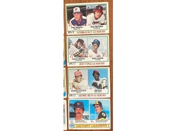 Lot Of Vintage Topps Baseball Leader Cards 1971  1977 Seaver, Ryan, Bonds, Jackson, Etc.