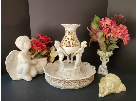 Vintage Ceramic & Plaster Cherub & Angel Home Decor