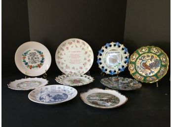 Assortment Of Decorative And Inspirational Plates