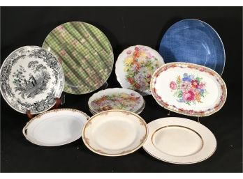 Vintage Assortment Of Collectible Plates And Platters Including Noritake, Limoges, Spoke And More