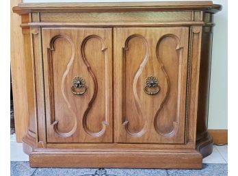 Vintage MCM Small Wood Hall Console / Buffet Server Cabinet - Sienna