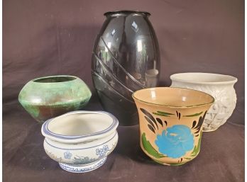 Assortment Of Ceramic & Pottery Vases And Flower Pots - Some Signed