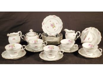 Lovely Set Of Vintage Schumann Bavaria Germany Porcelain Floral Tea Set