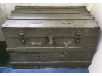 Antique Wooden Army Trunk From 1928
