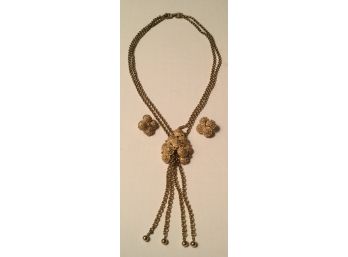 Vintage Trifari Bolero Style Necklace & Earrings