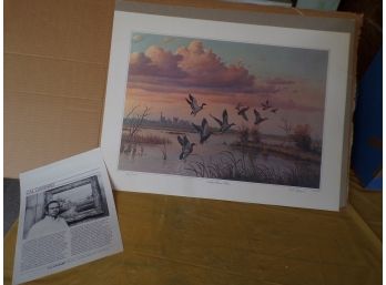 Colored  Wildlife Litho Cal Gaspard Signed