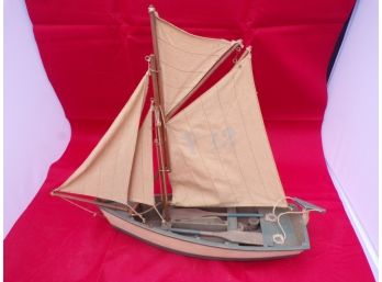 Vintage Wood Sail Boat #12