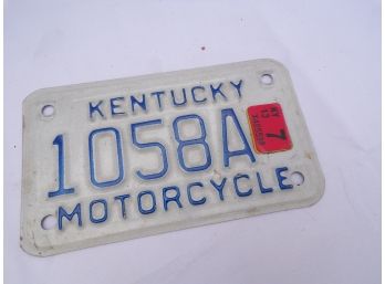Kentucky Motor Cycle Plate
