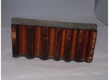 Antique Money Drawer Wood And Tin