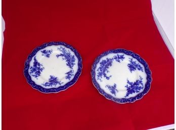Flo Blue England Dishes 2 Antique